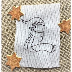 Stickdatei - Schneemann Alphabet Buchstabe Z